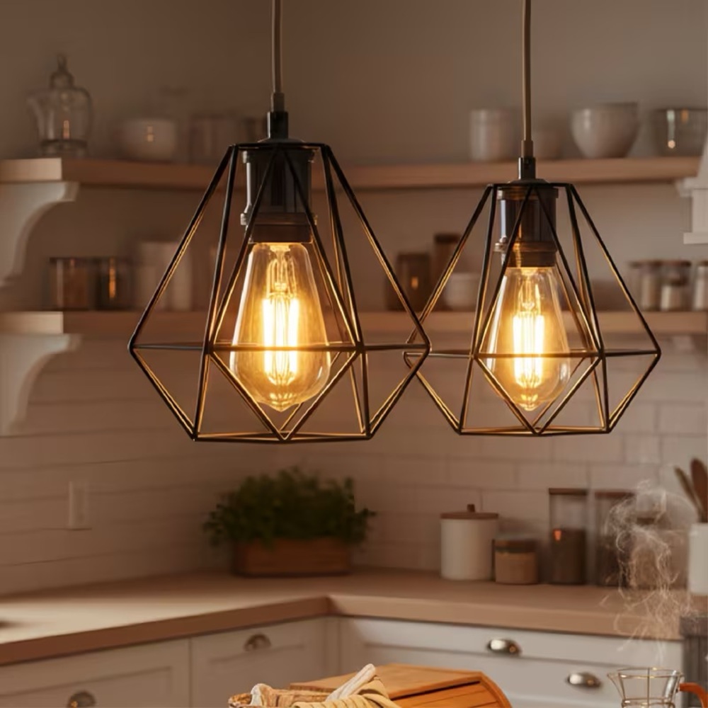 BLACK DIAMOND WIRE FRAME LIGHT SHADE